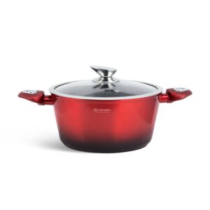 Alternative view of EDENBERG 6pcs Redish Black Cookware Set