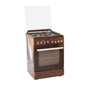 BJS SILVER (BROWN) 60x60 3+1 Electric/Gas Cooker with Turbo Fan - 60L Oven Capacity